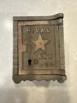 Vintage Kenton Brand Rival Bank Cast Iron No Key 3 1/4” • $17