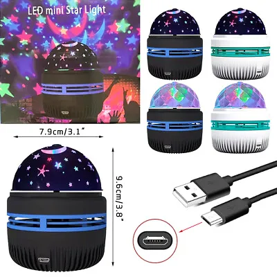 £8.99 • Buy Party Disco LED Stage Magic Ball Light Rotat Lights Club Decor Night Lamp USB HU