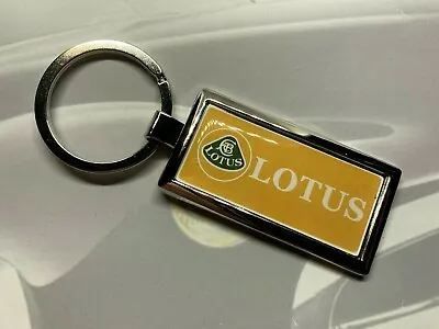 Oblong Chrome With Printed Lotus Black Leather Key Ring Elise Exige Evora Excel • $7.41