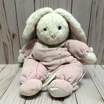 Carters Bunny Baby Plush Pull Music Lullaby Stuffed Animal 10 Inch Pink Flowers • $49.99