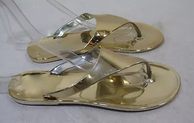 Gold Summer Beach Retro Jellies Jelly Sandal  WOMEN SIZE 6 • $9.99