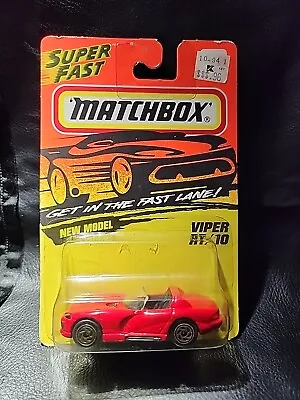 1993 Super Fast Matchbox Red Dodge Viper RT/10 Diecast Car #10.  As Seen On Tv  • $10