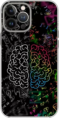 Brain Halves Creative Logic Sides Art Case Cover Silicone / Shockproof / MagSafe • $17.95