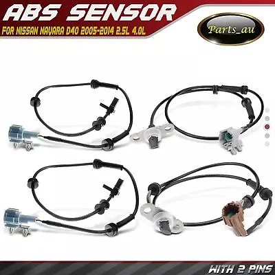 4x ABS Wheel Speed Sensor Front & Rear LH RH For Nissan Navara D40 2005-2014 • $66.99