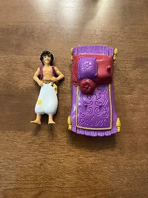 Vintage Disney Burger King Aladdin W Magic Carpet Pull Back Fast Food Toy • $3