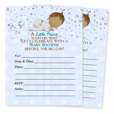 Prince Baby Boy Shower Invitations Favors Boys Invites Decorations Cards Qty 20 • $17.80