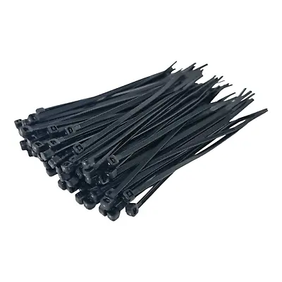 £3.99 • Buy 100 Pack Cable Ties All Sizes & Colours Tie Wraps Nylon Zip Ties Strong Extra