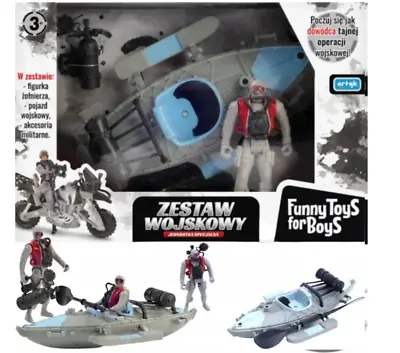 Playset Military Soldier Diver And Boat Special Dive Army Toy Gift Child • £11.78