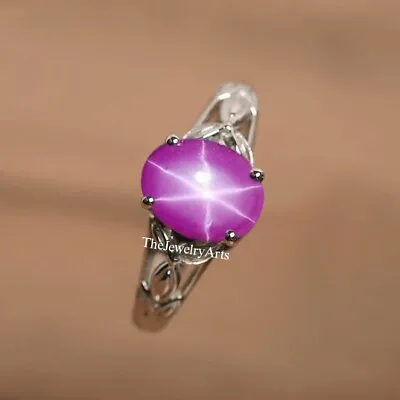 Weddings Ring Pink Star Ruby Ring 925 Sterling Silver Ruby Lindy Star Ring • $30.59