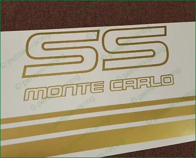 CHEVROLET Monte Carlo SS 87-88 Full Car Gold  Premium Restoration Stripes Decals • $123.70