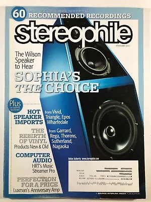 Stereophile Magazine February 2011 Sophia Wilson Speaker Vivid Triangle Epos • $14.99