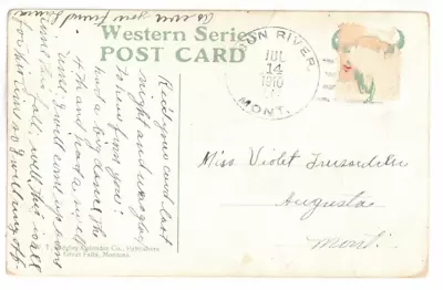 1910 PC: RARE SUN RIVER MONTANA POSTMARK – 2020 Population: 95 • $14.95