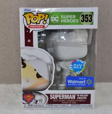 $11.99 • Buy Funko Pop DC Super Heroes Superman In Holiday Sweater Walmart D.I.Y. #353 New