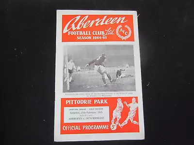 1964-65 SCOTTISH 1ST DIV ABERDEEN V DUNFERMLINE • £2.49