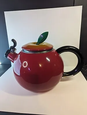 (S-1) M.Kamenstein Inc Patents Pending Red Apple Tea Pot COTTAGE CORE • $15