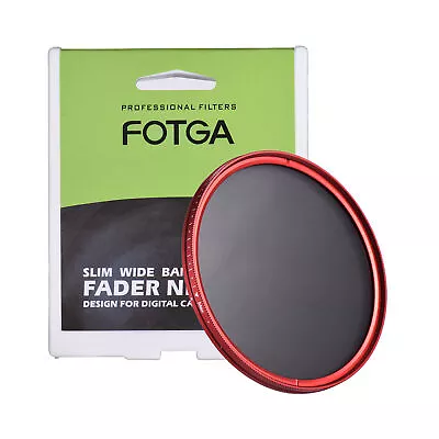 FOTGA 77mm Slim  Fader Variable Filter Neutral Density ND2 To ND400 Red G4G2 • $20.01