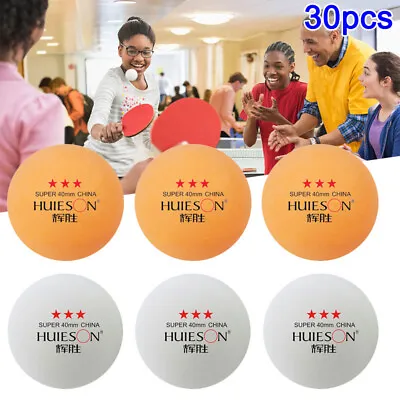 $16.99 • Buy 30pcs 3-Star Table Tennis Balls Professional Pingpong Ball Training Ball 40mm