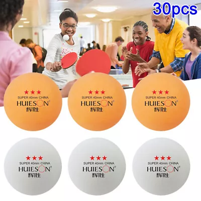 30pcs 3-Star Table Tennis Balls Professional Pingpong Ball Training Ball 40mm • $16.99