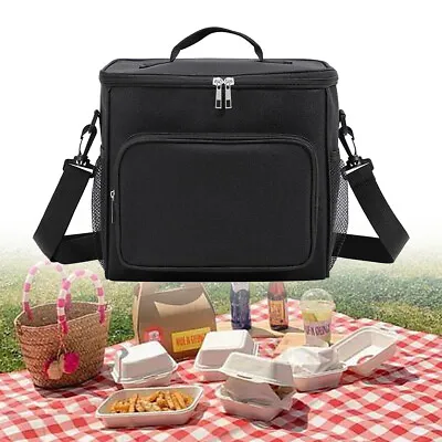 Large Insulated Lunch Bag Adult Kids Thermal Cool Hot Food Storage Tote Box • £7.69