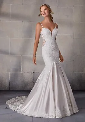 NWT Mori Lee Madeline Gardner River Style 2121 Sinead Satin Wedding Dress SZ 16 • £300