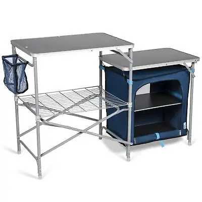 Kampa Commander Camping Field Kitchen Collapsible Cookig Surface Storage Shelves • £69.95