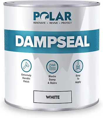 Polar Damp Seal White Anti Damp Paint 1 Litre - Damp Proof Paint Stain Blocker - • £34.17