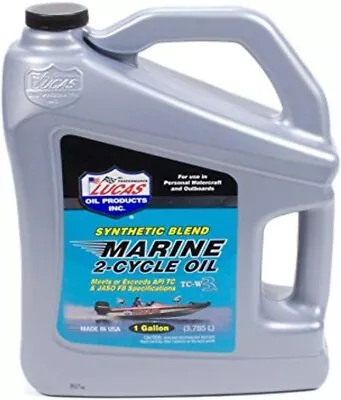 Lucas Oil 10861 Synthetic Blend 2-Cycle Marine Oil W/ Additive 1 Gallon Bottle • $24.99