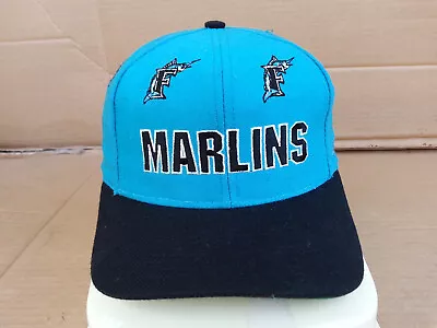 Vintage  FLORIDA MARLINS MIAMI SIGNATURES SPORTSWEAR SHADOW SNAPBACK HAT MINTY!! • $19.95