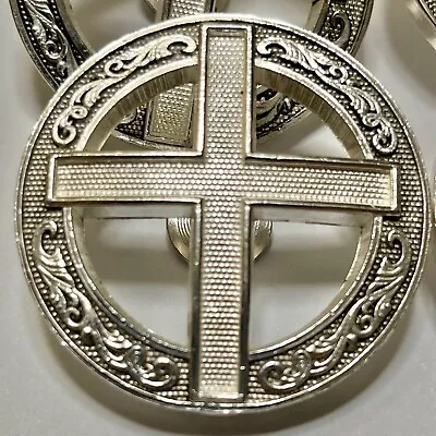 Cross Conchos Silver 1 1/2inches Montana Silversmiths Lot Of 12 Saddle Belt  • $59.95