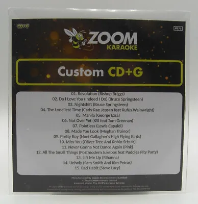 £9.95 • Buy Zoom Karaoke CD+G Disc - Pop Chart Picks 2022 (Part 5) - 15 Big Pop Hits!