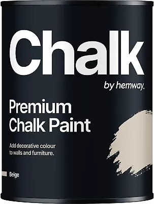 Hemway Beige Chalk Paint Ultra Matt Wall Furniture Chic Shabby Vintage Chalky • £23.95