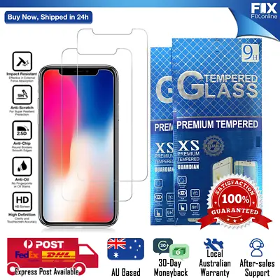 $2.99 • Buy 2x Tempered Glass Screen Protector For Apple IPhone 6 S 7 8 Plus XS 11 12 Pro Ma