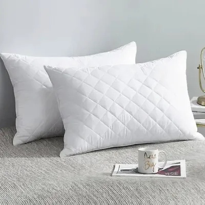 Bedbric Anti Allergic Pillows 2 Pack Soft Deluxe Bedding Hotel Quality Pillow • £19.99