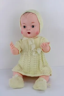 Vintage OK Kader B 3520 Hard Plastic Baby Doll With Sleepy Eyes And Tongue 50cm • $89