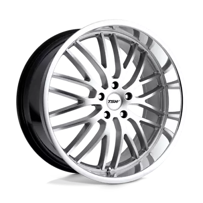 TSW SNETTERTON 20X8.5 5X114.3 20 76.10 HYPER SILVER W/ MIRROR CUT LIP Wheel/Rim • $409.15