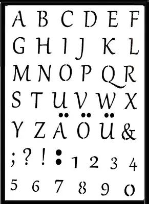 Stencil Large Layering Stencil 26cm X 18cm ~alphabet Code B2 • $7.50