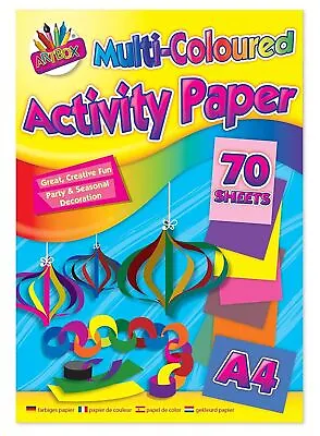 A4 Multi Colour Activity Paper Pad School Drawing Art Create Make Scrap Book • £3.99