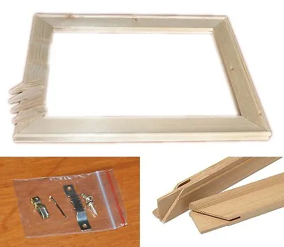 Canvas Stretcher Bars  Wooden Frames High Quality  Free Hanging Kit • £10.99