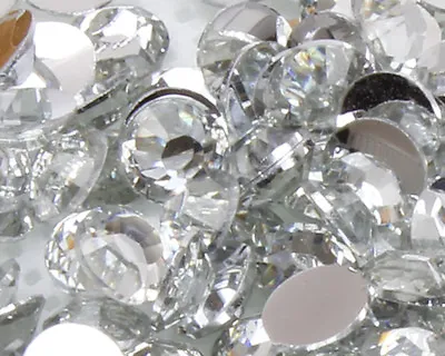 £2.49 • Buy Clear Crystal Flat Back Nail Art Rhinestones Gems 2MM-6MM Glitter Beads
