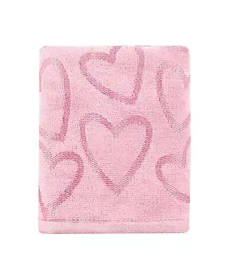 Martha Stewart Collection Hand Towel Tonal Hearts Hand Towel Pink 16x28in • $11.66