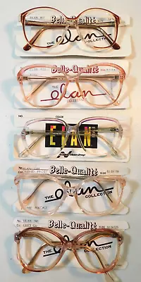 Vintage 5 Pc. Lot Assorted Elan Grab Bag Plastic Eyeglass Frame Lot NOS #253a • $14.99