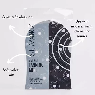 3x Pks St Moriz Velvet Tanning Mitt For Even Fake Tan Coverage Stain Free Hands • £12.99