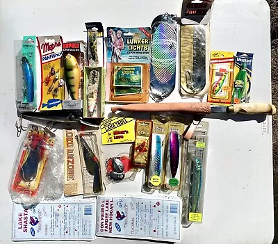 Mixed Lot Vintage Fishing Lures Ford Flashers Flathead J Marttiini Knife Maps • $32