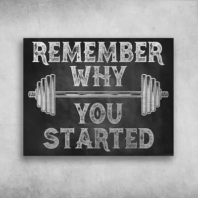 Gym Room Gym Poster Remember Why You Started Poster • $14.52