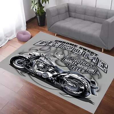 Harley Davidson Rug Motorcycle Rug Harley Funs Rug Office RugLiving Room Rug • $13.95