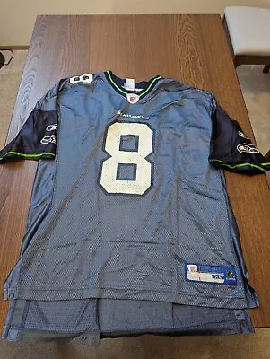 Vintage Reebok Seattle Seahawks Jersey 8 Matt Hasselbeck Blue Mens XL • $24.99