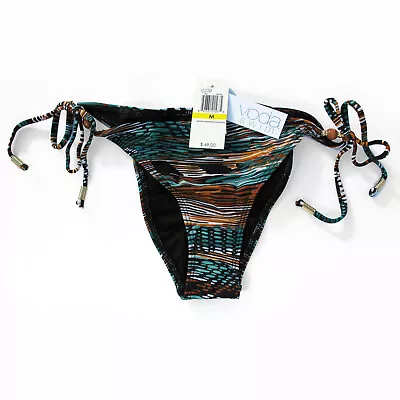 Voda Swim Wood Bead String Cheeky Bikini BOTTOM (Item #Z02) - Color: Belize • $19.99