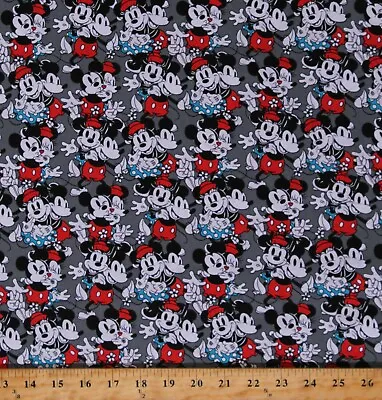 Cotton Minnie Mickey Mouse Vintage Love Packed Fabric Print By The Yard D602.12 • $9.95