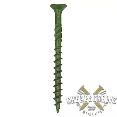 4.5x80mm Professional Decking Landscape External Wood Screws Green - TIMCO • £2.91