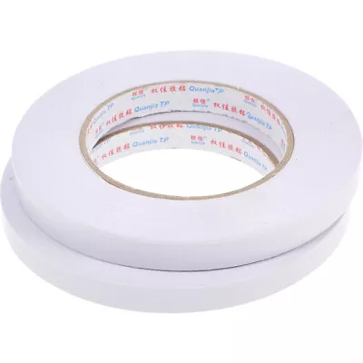  2 Rolls White Tissue Paper Electric Tape Black Double Stick • £11.38